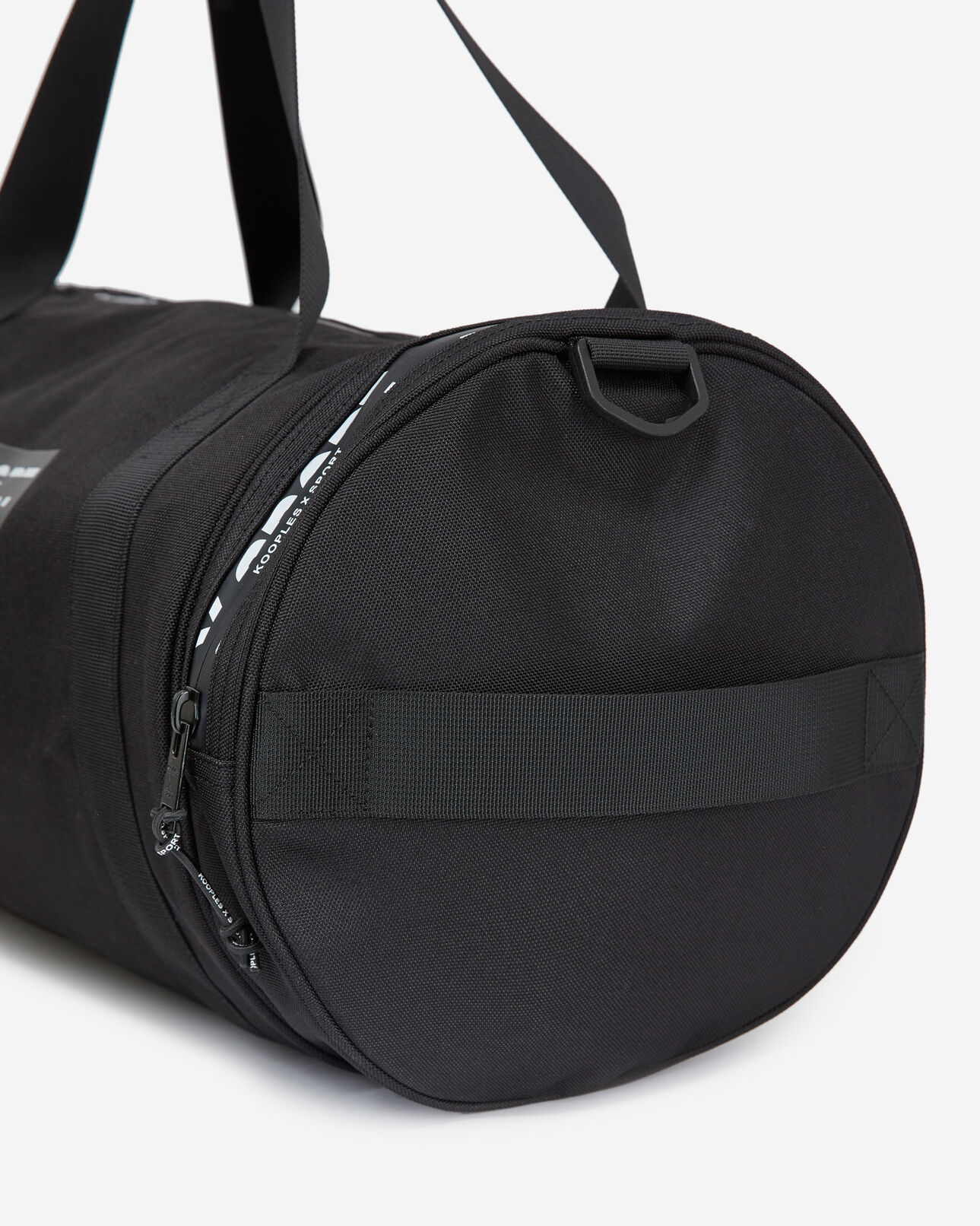 The Kooples HOMME BLACK sac de sport coton noir détails blancs