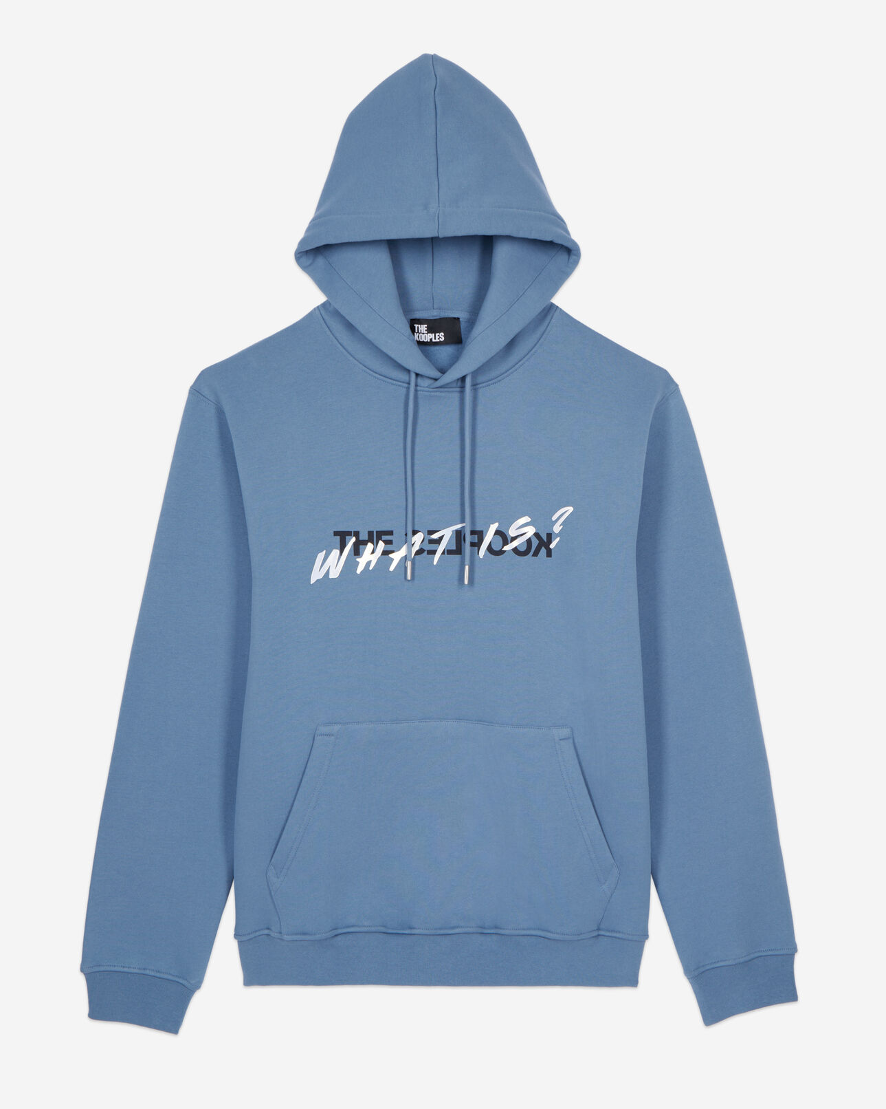 The Kooples HOMME STONE BLUE sweatshirt à capuche what is bleu
