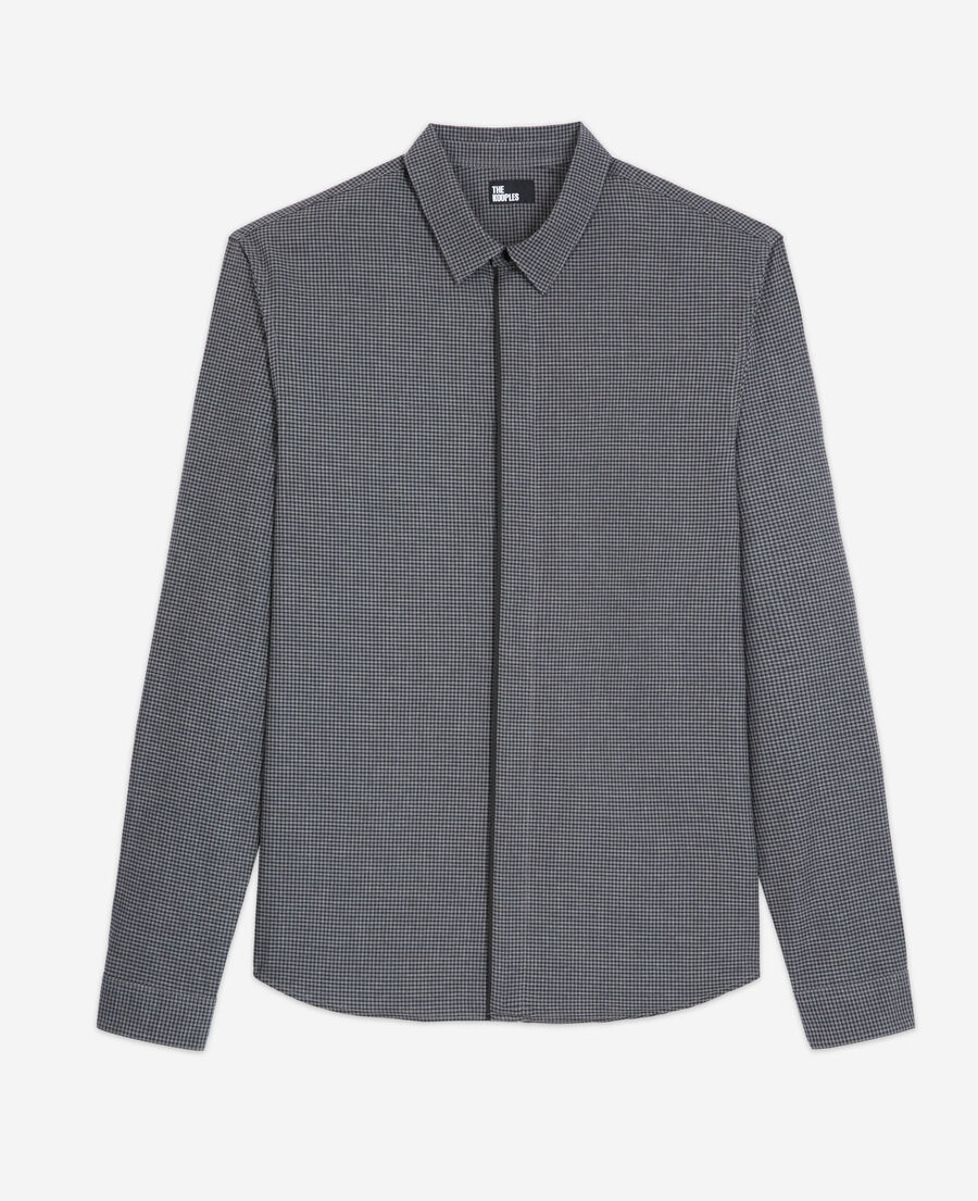 black shirt with classic collar