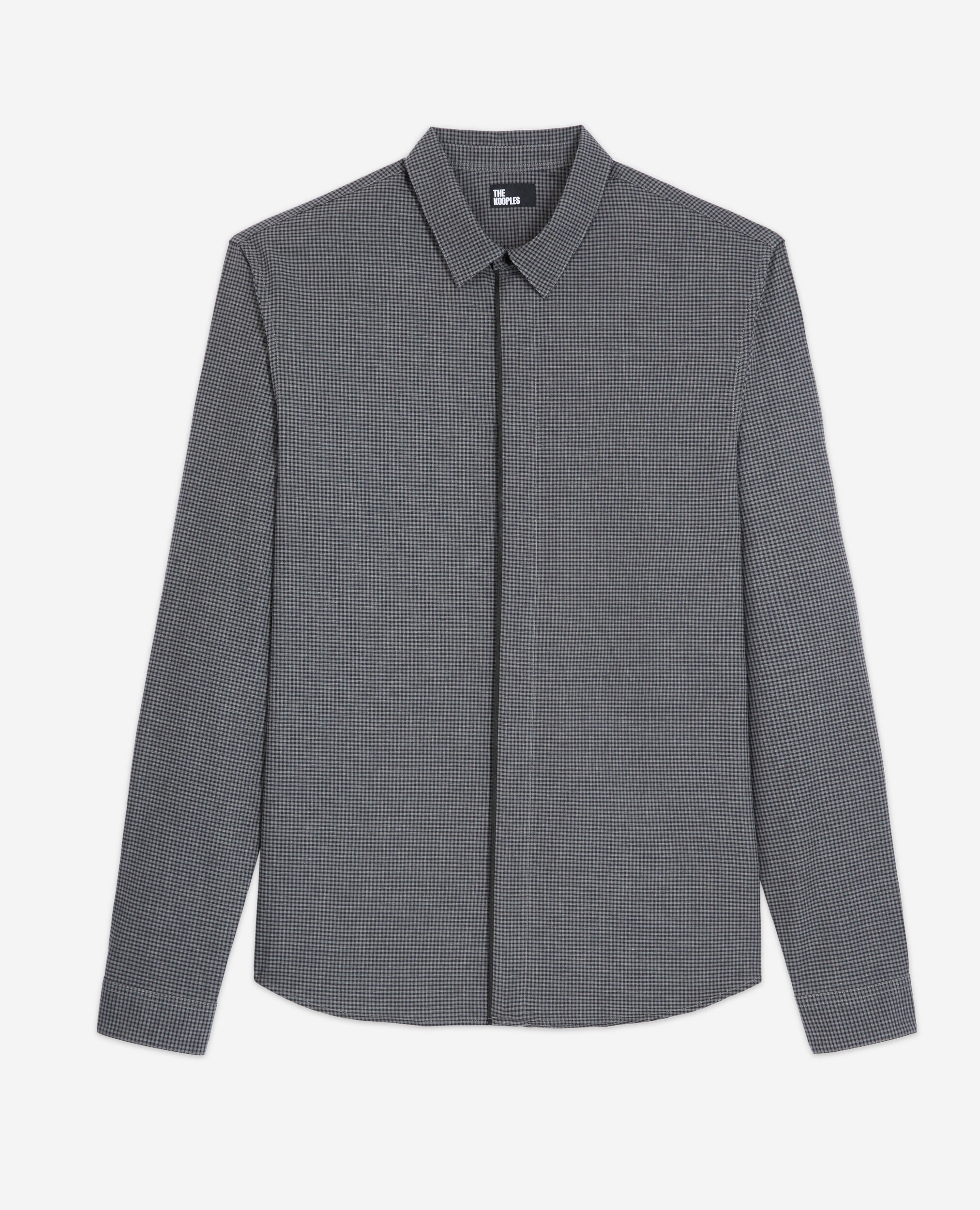 Black shirt with classic collar, DARK GREY, hi-res image number null