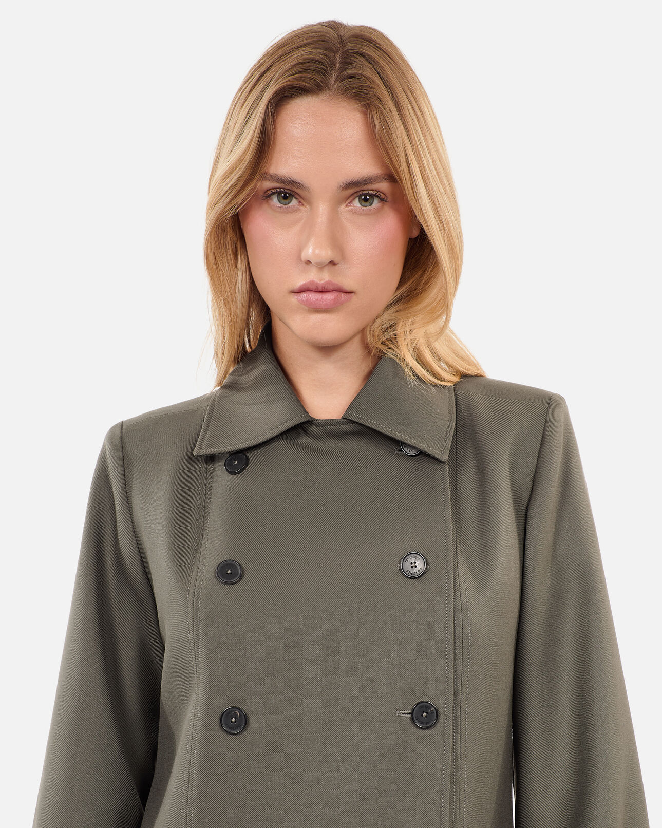 The Kooples WOMEN KAKI khaki short tailored dress