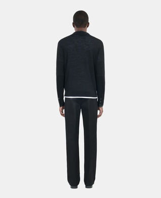 The Kooples H BLACK black merino wool cardigan 
