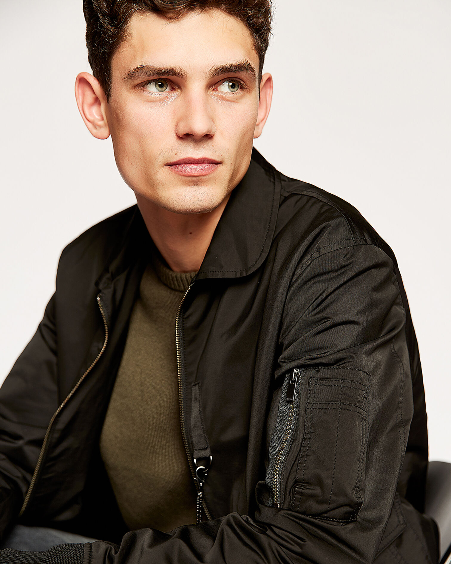Blouson Bombers noir, BLACK, hi-res image number null