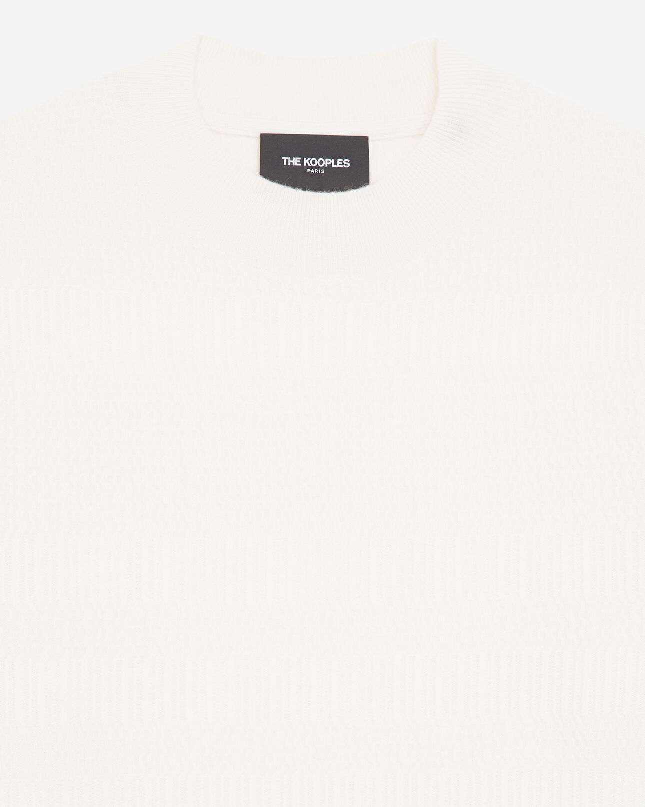 The Kooples HOMME OFF WHITE pull col rond écru laine