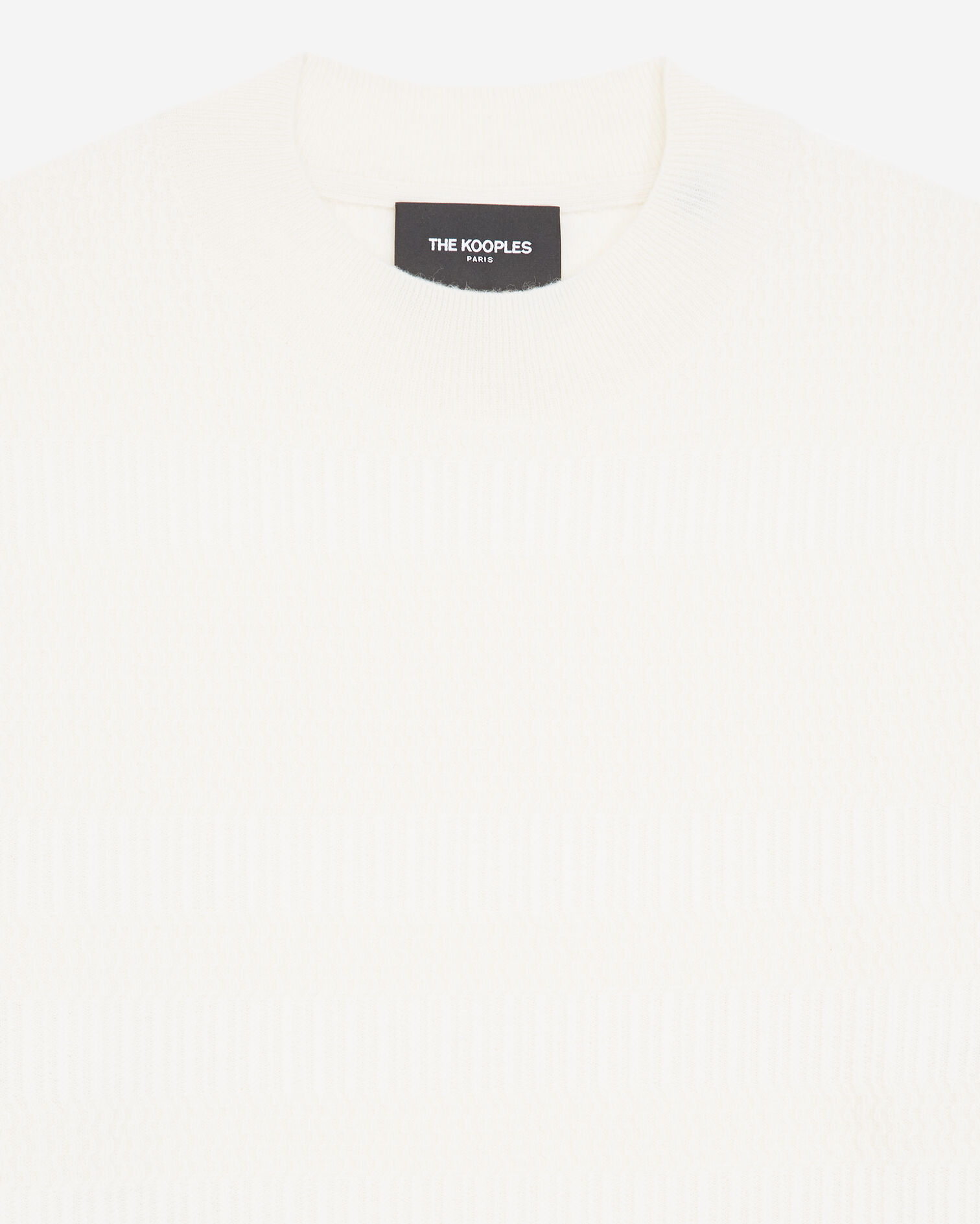 Pull col rond écru laine, OFF WHITE, hi-res image number null
