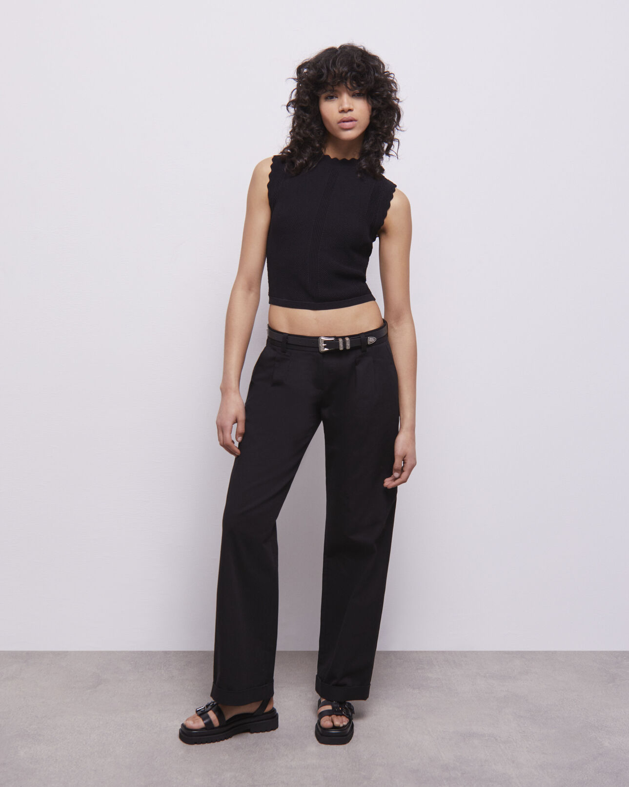 The Kooples FEMME BLACK sandales à boucles noires