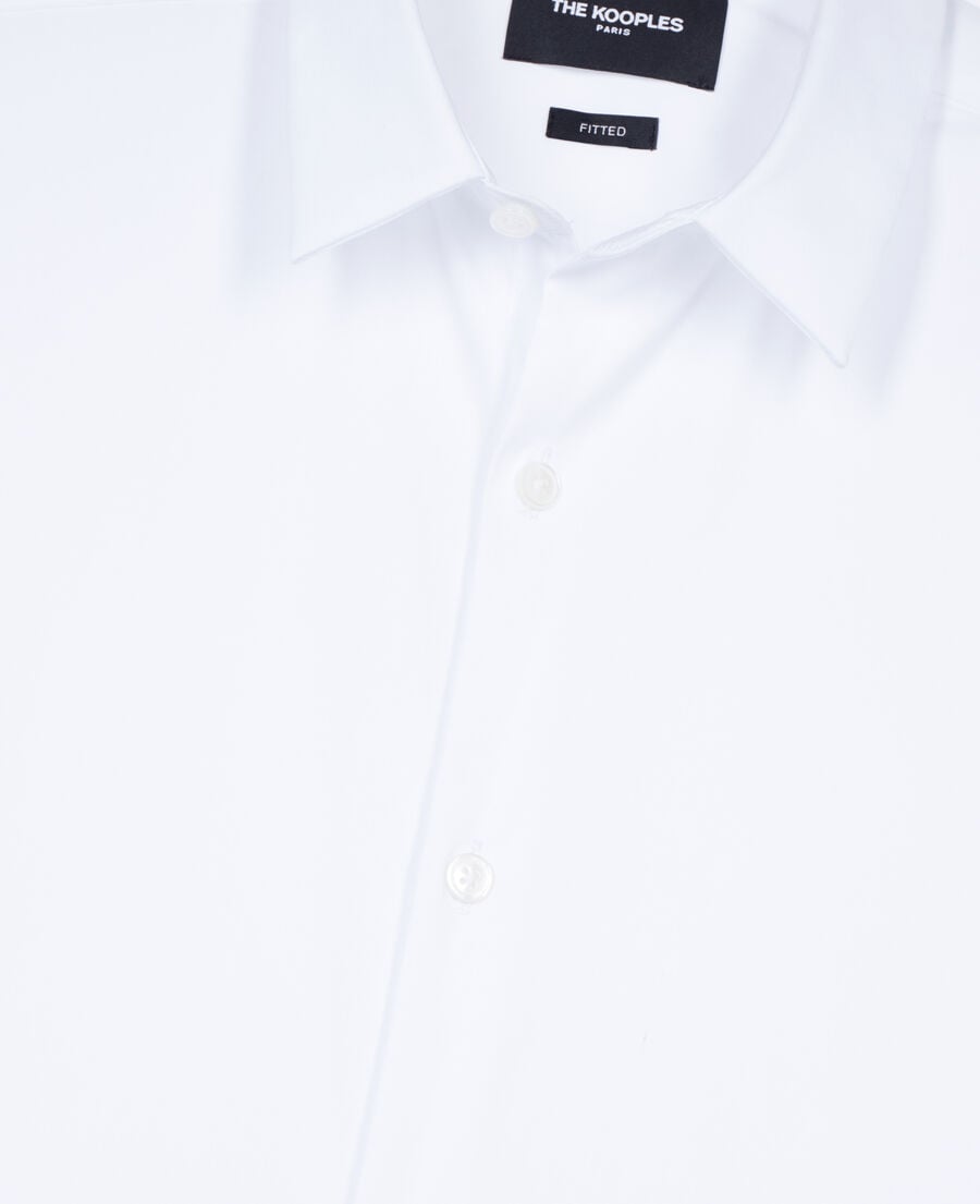 The Kooples HOMME WHITE chemise formelle en popeline blanche