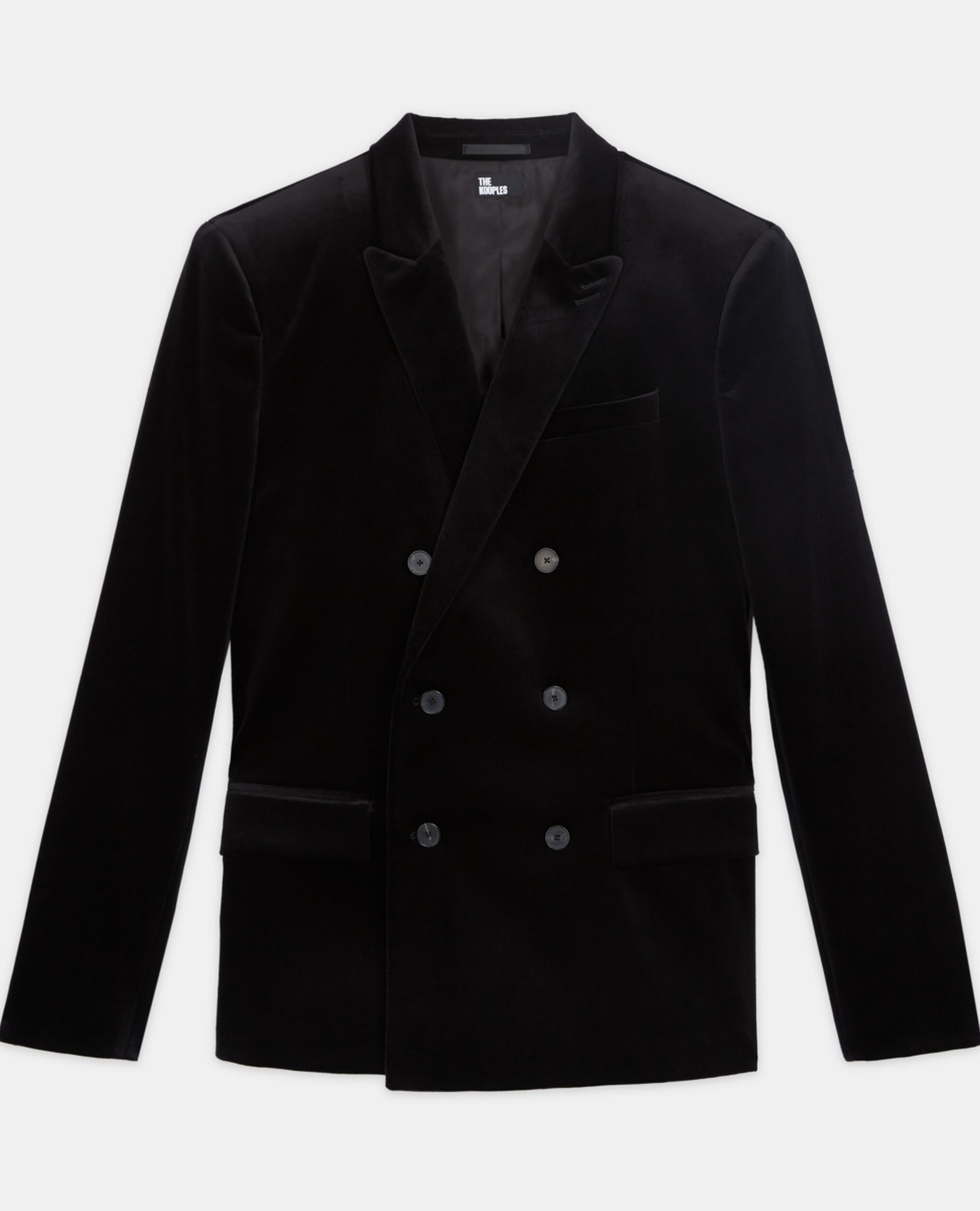 Veste de costume croisée noire, BLACK, hi-res image number null