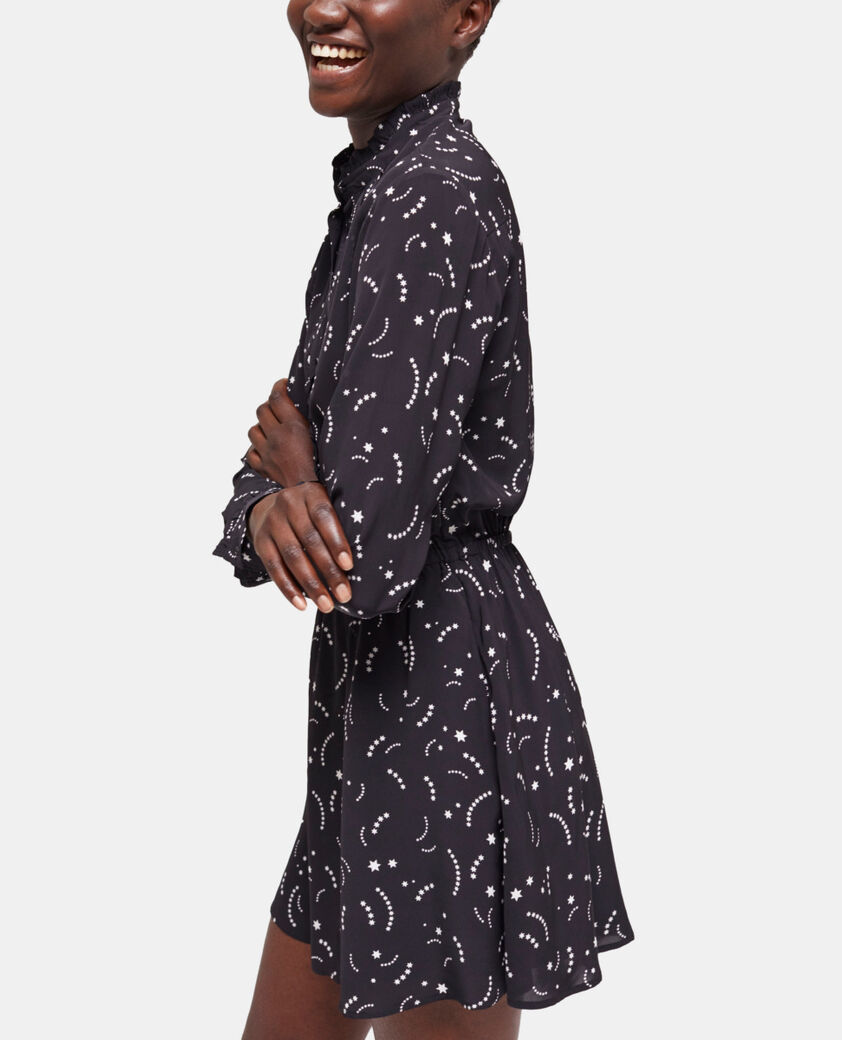 The Kooples WOMEN BLACK WHITE short printed dress