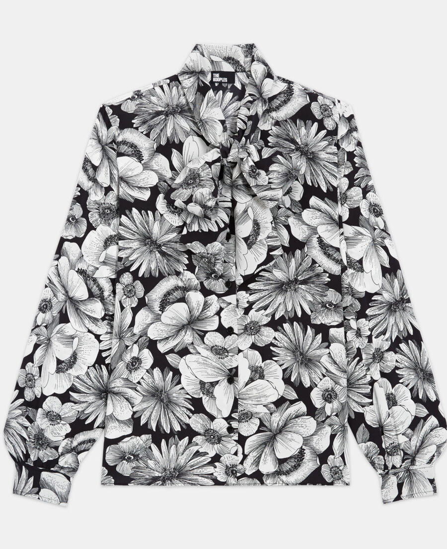 floral silk shirt