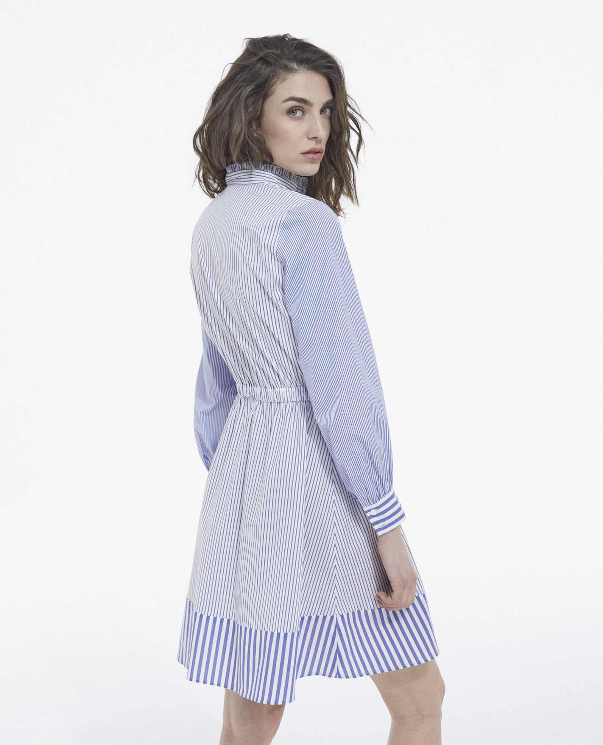 Kurzes Kleid mit himmelblauen Streifen, BLUE WHITE, hi-res image number null