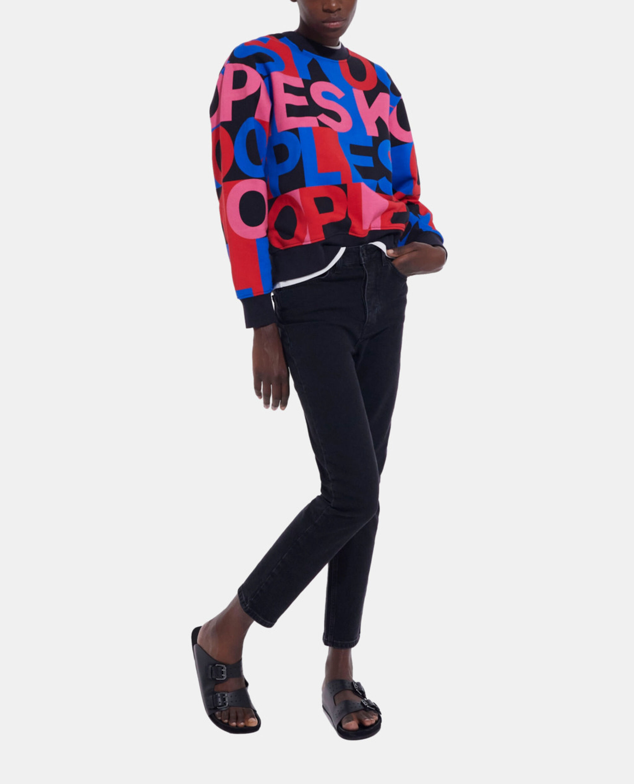 Mehrfarbiges Sweatshirt mit Logo, MULTICOLOR, hi-res image number null
