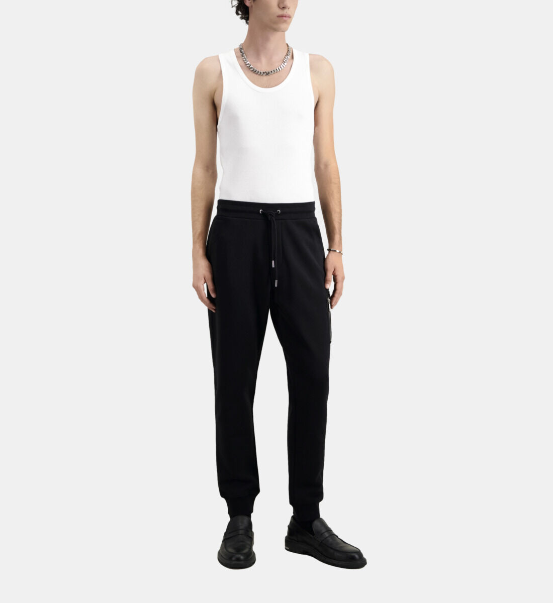 Black tracksuit trousers outlet