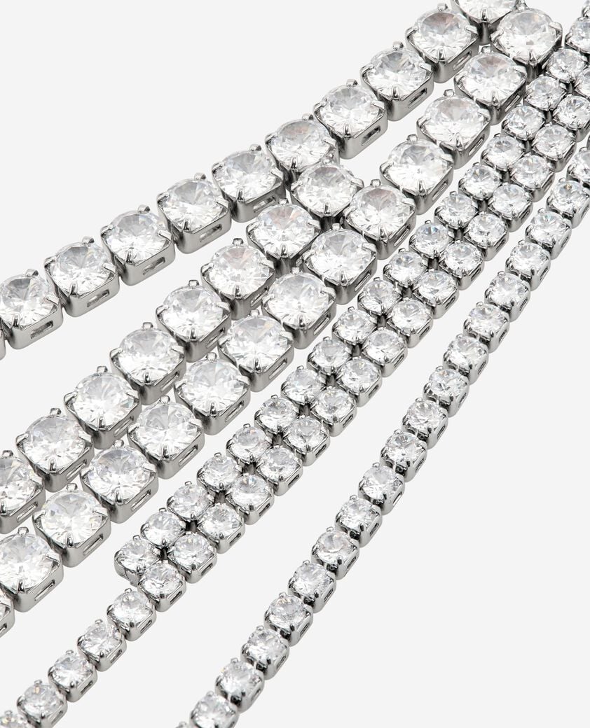 The Kooples DAMEN SILVER silberne strasskette