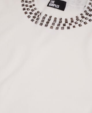 The Kooples FEMME ECRU pull avec spikes écru