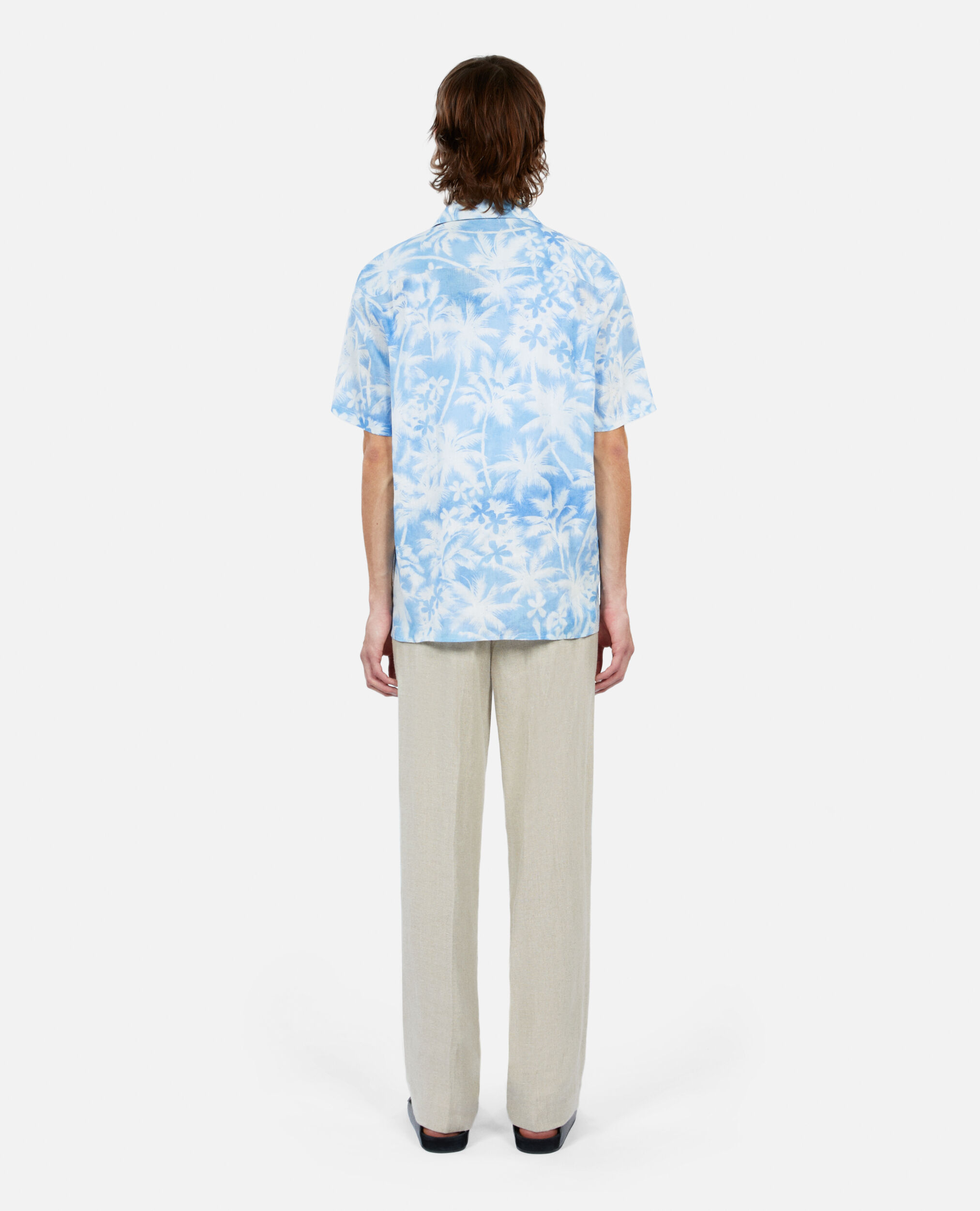 Short-sleeved printed shirt, WHITE / BLUE, hi-res image number null