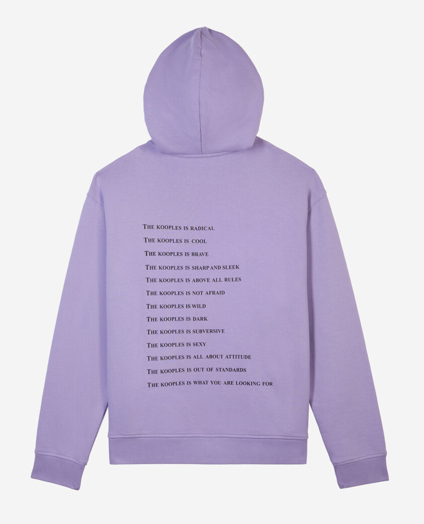 The Kooples FEMME LIGHT PURPLE sweatshirt à capuche what is mauve