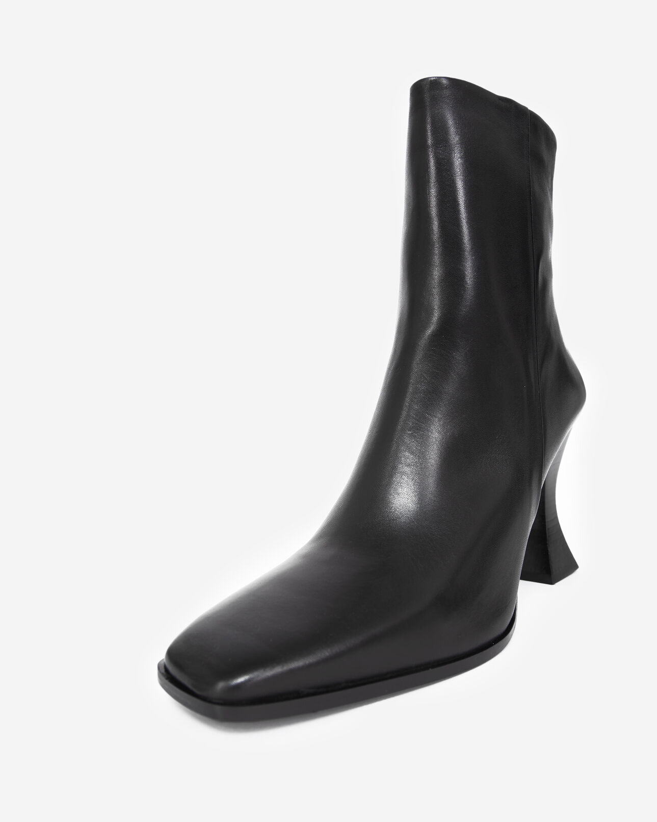 The Kooples FEMME BLACK bottines noires à talons cuir lisse