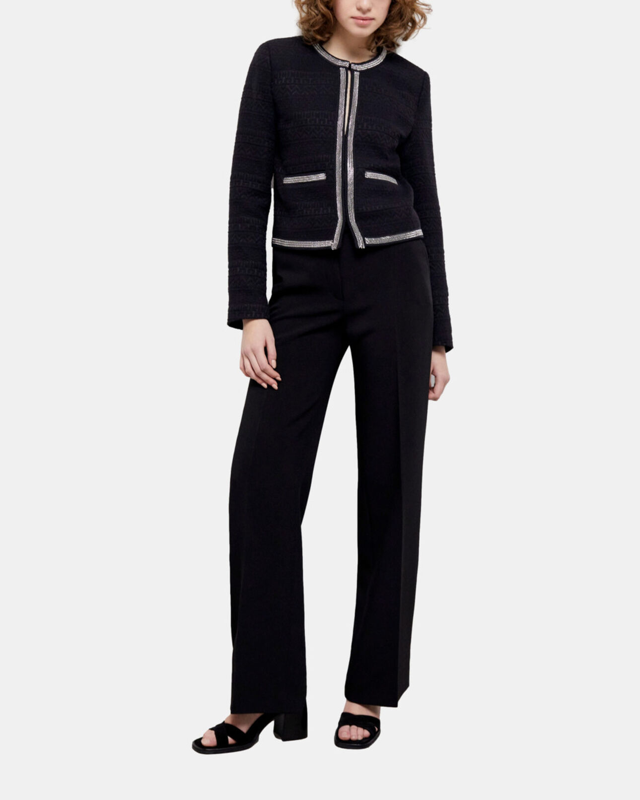 The Kooples WOMEN BLACK short black jacket