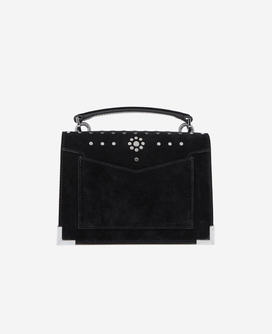 The Kooples FEMME BLACK sac emily small en cuir noir avec clous