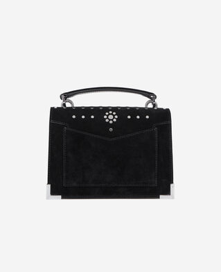 The Kooples FEMME BLACK sac emily small en cuir noir avec clous