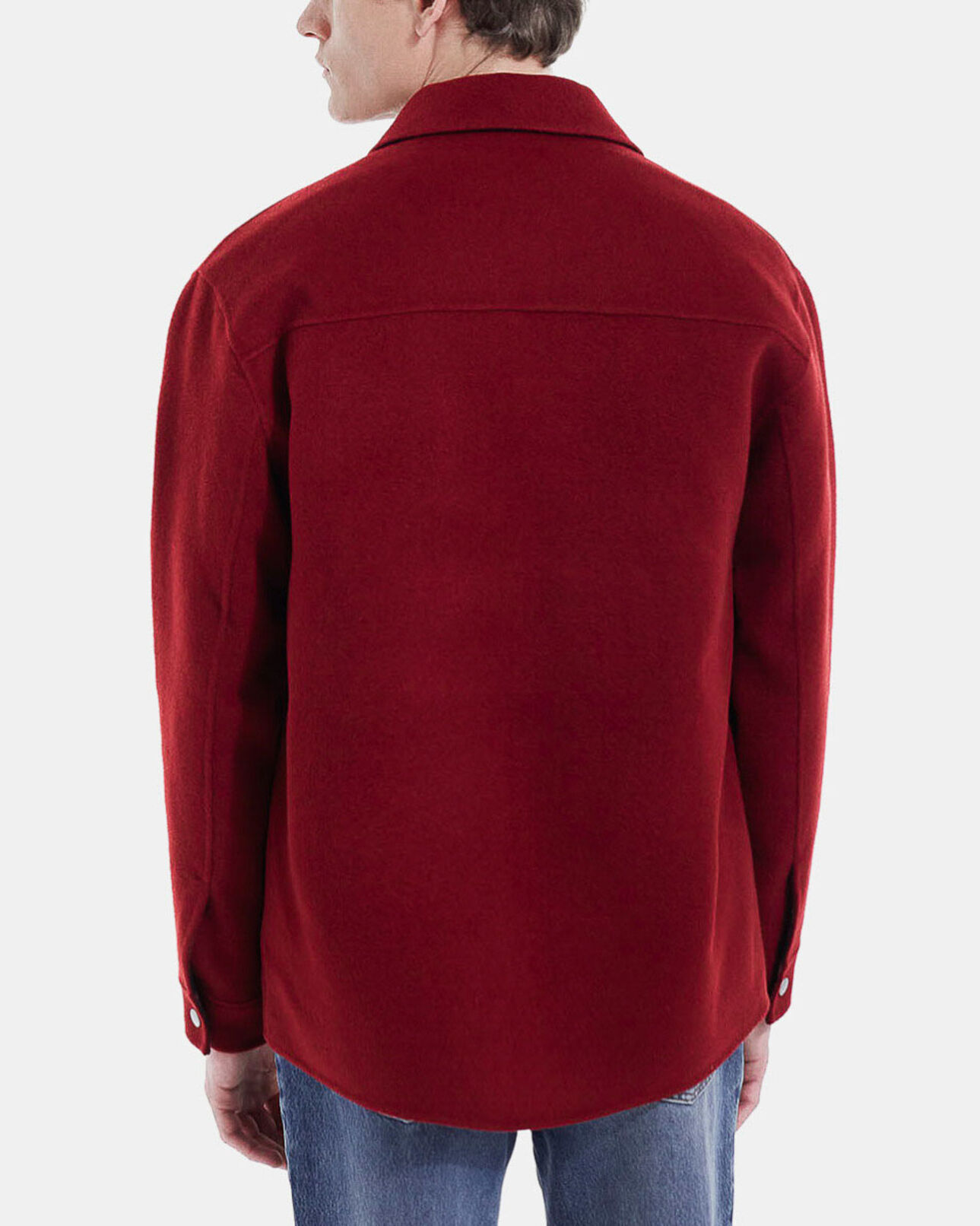 The Kooples MEN BURGUNDY burgundy wool jacket with chest pockets
