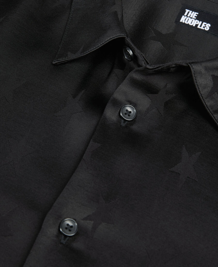 The Kooples MEN BLACK black jacquard shirt with stars