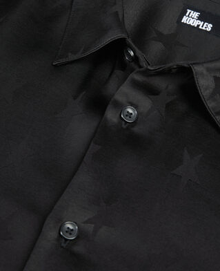 The Kooples MEN BLACK black jacquard shirt with stars