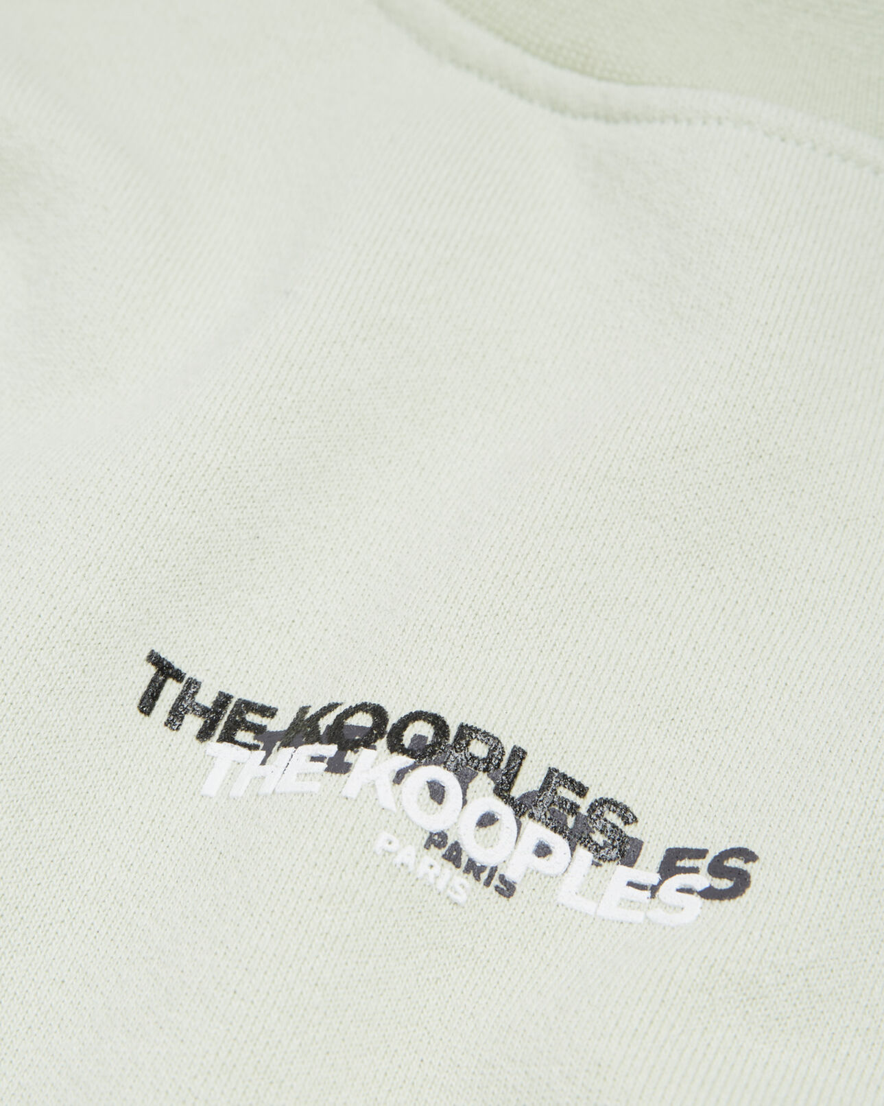The Kooples WOMEN GREEN mint green crew-neck sweatshirt w/ triple logo