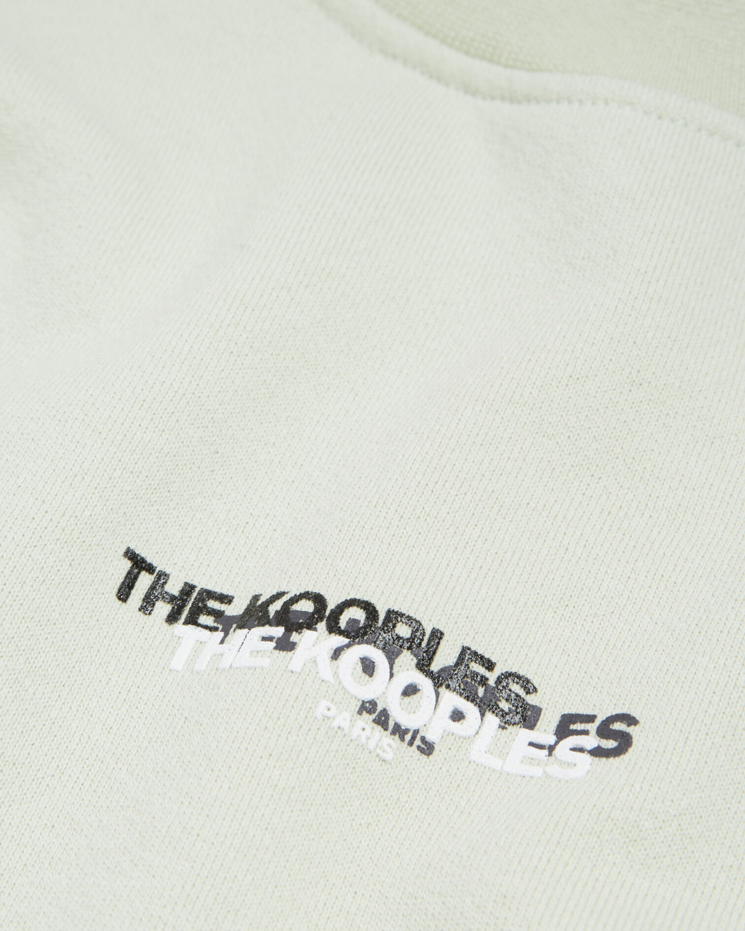 Mint green crew-neck sweatshirt w/ triple logo, GREEN, hi-res image number null