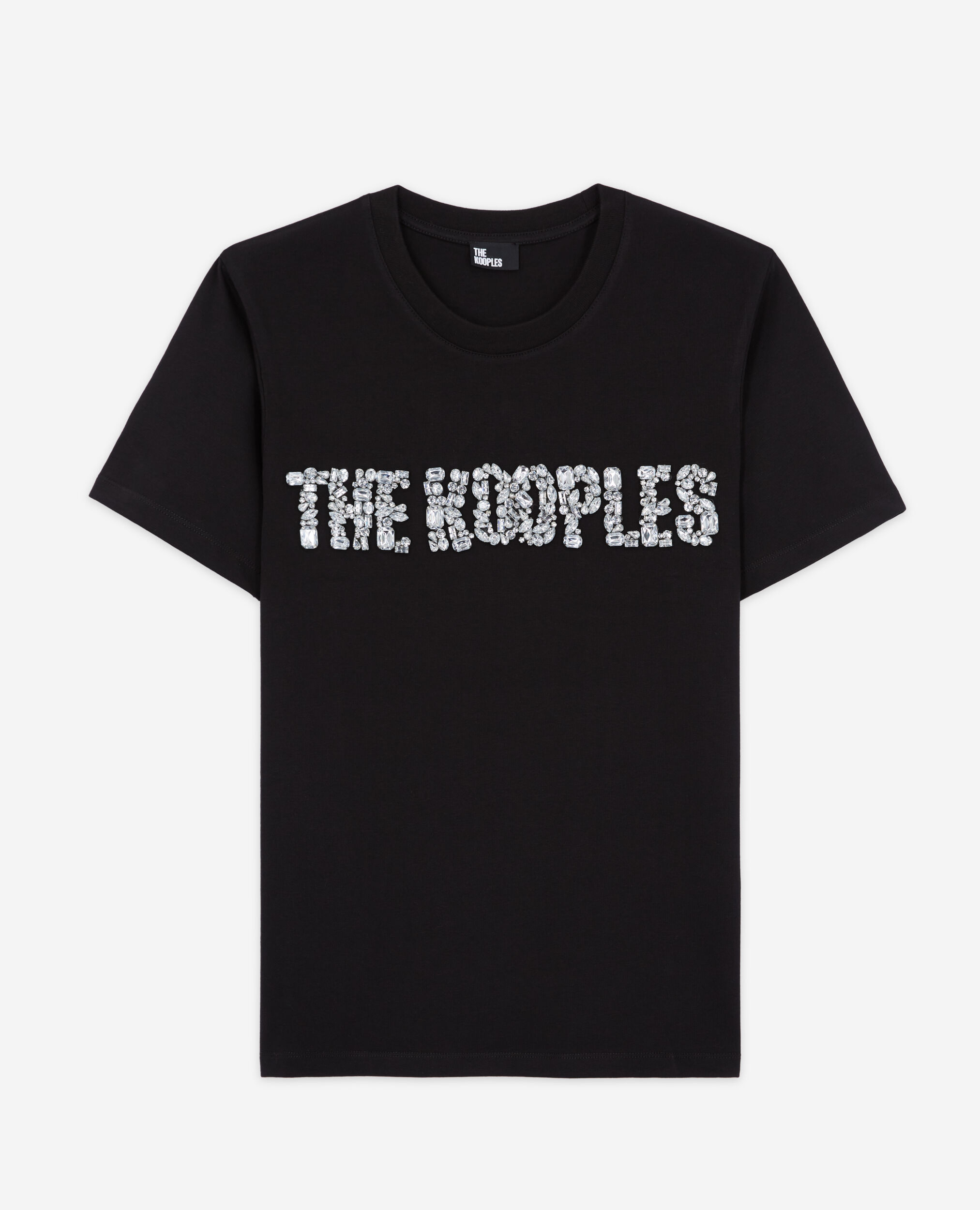 Camiseta logotipo The Kooples para mujer, BLACK, hi-res image number null