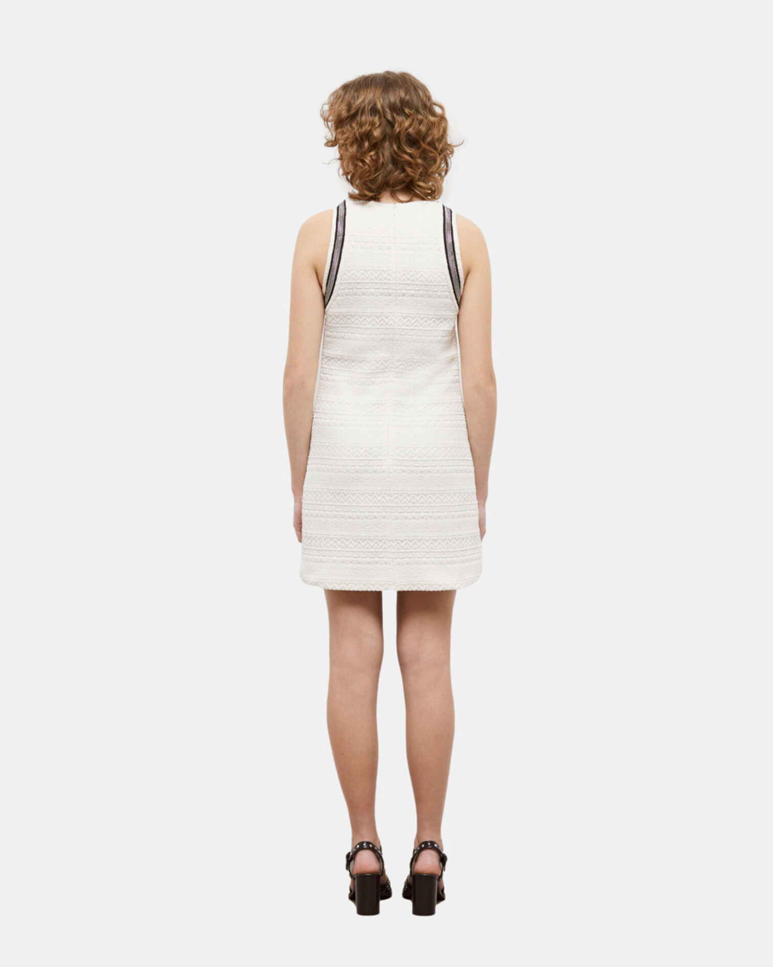 Kurzes, ecrufarbenes Kleid, ECRU, hi-res image number null