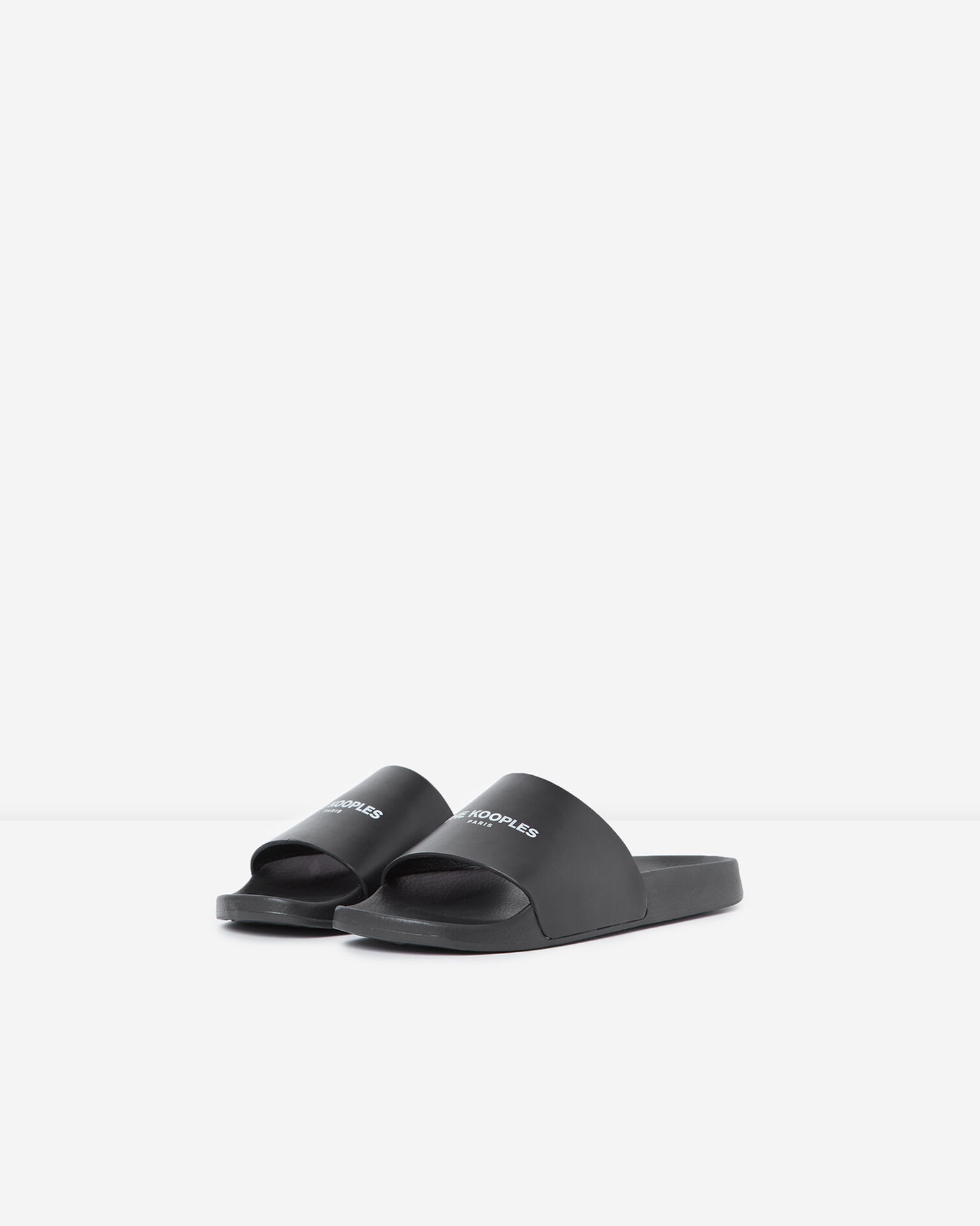 Chanclas de piscina negras con logotipo, BLACK, hi-res image number null