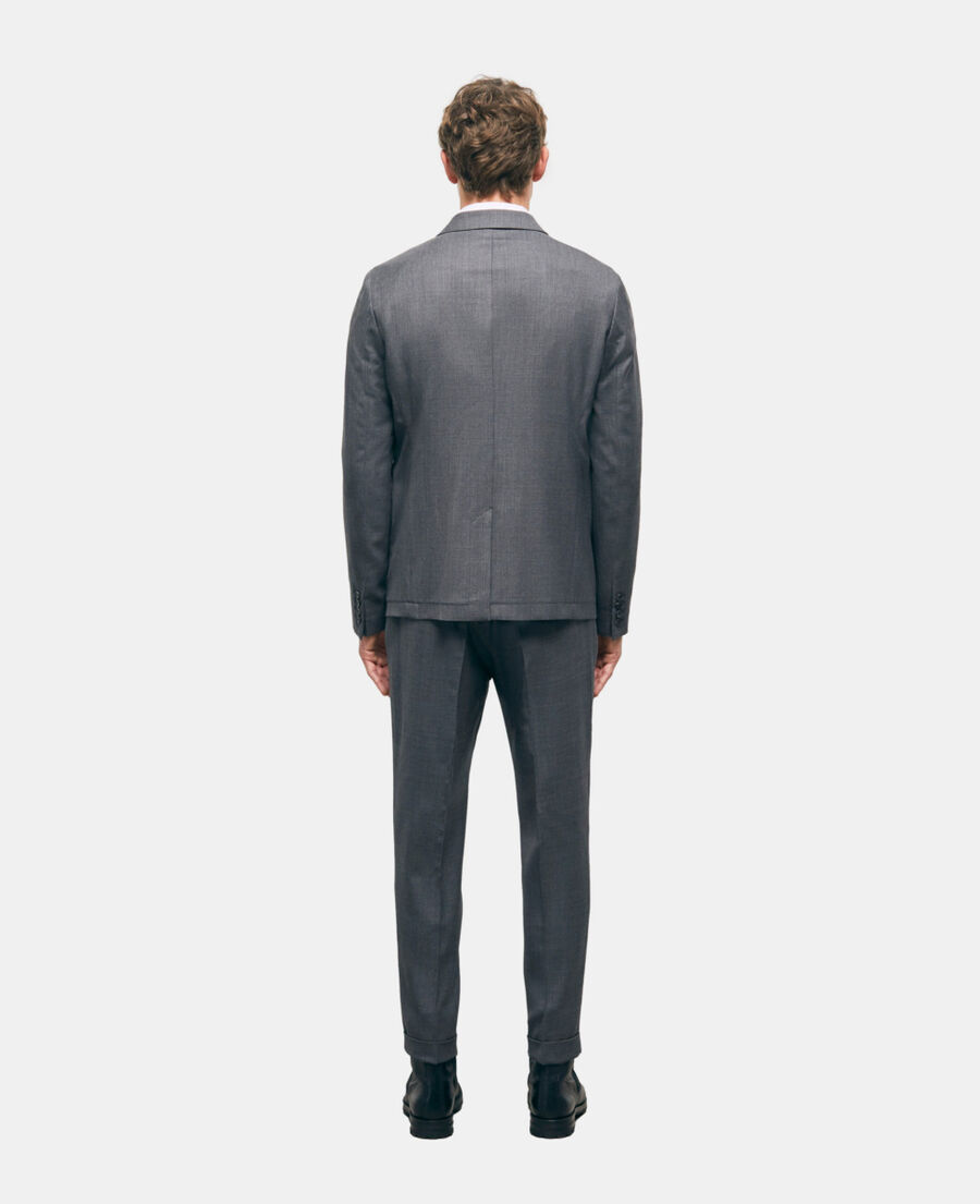 The Kooples MEN GREY gray wool suit jacket