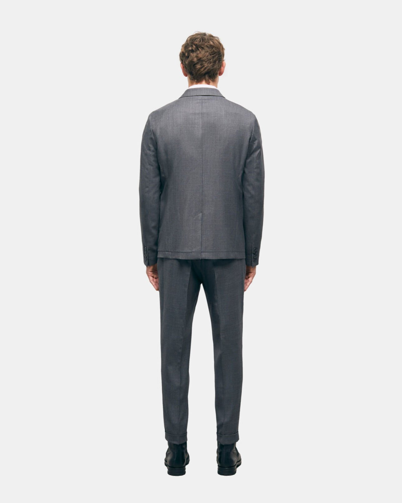 The Kooples MEN GREY gray wool suit jacket