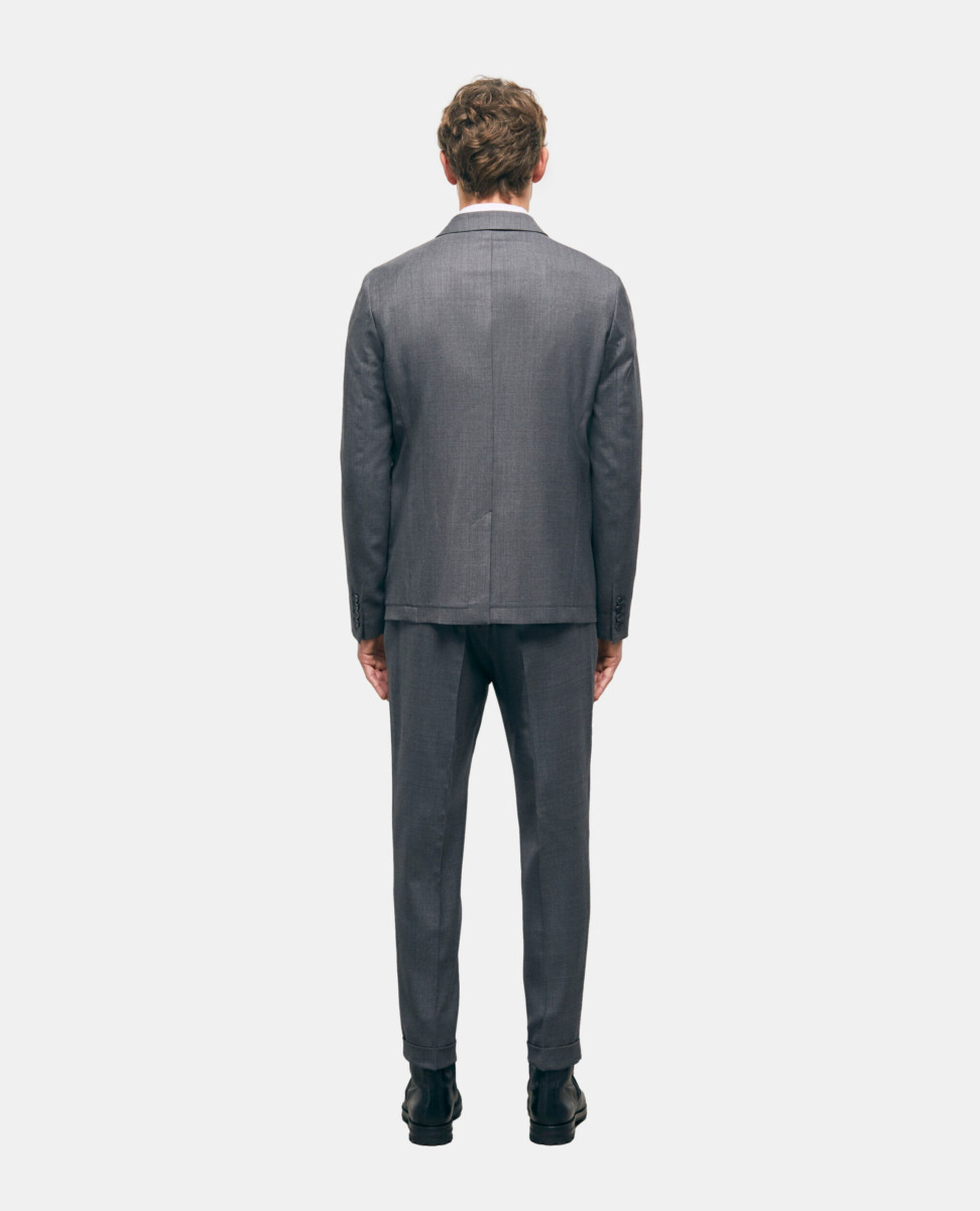 Gray wool suit jacket, GREY, hi-res image number null