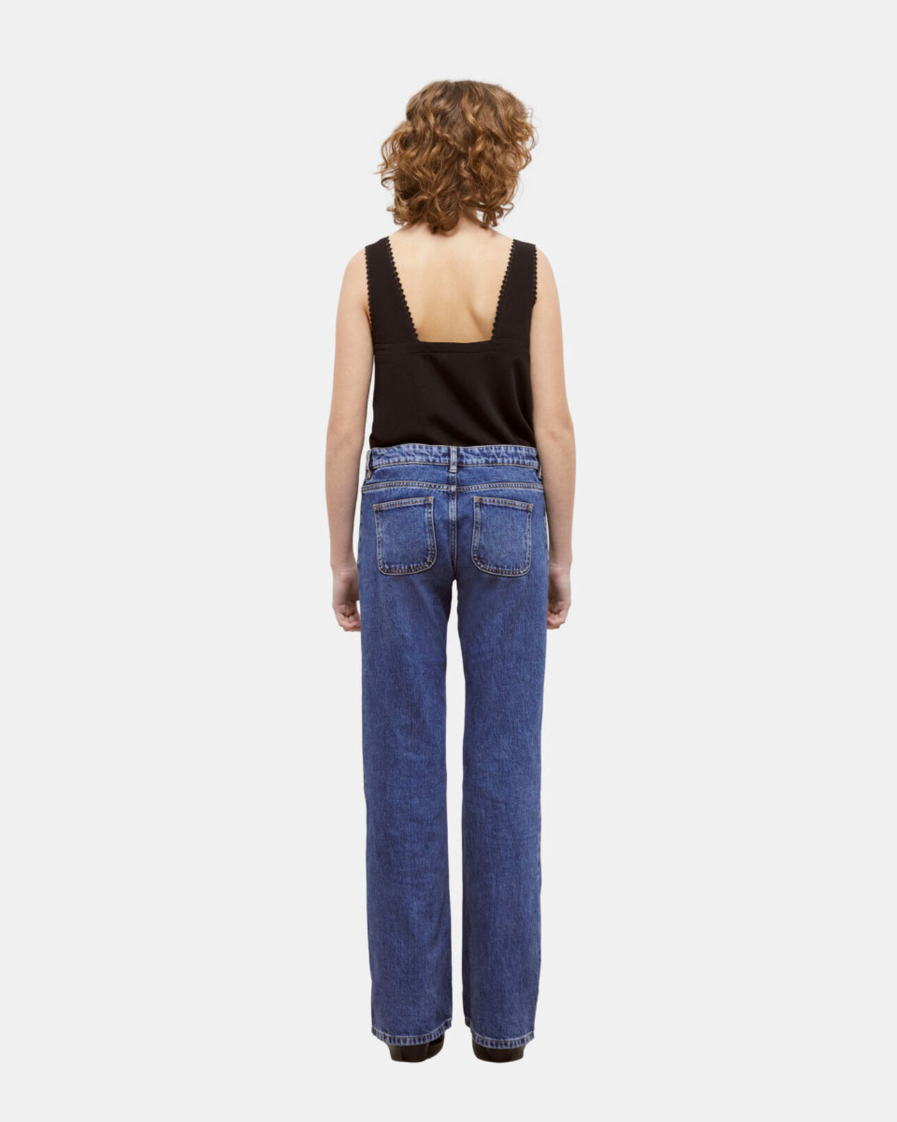 The Kooples WOMEN BLUE DENIM blue flare jeans