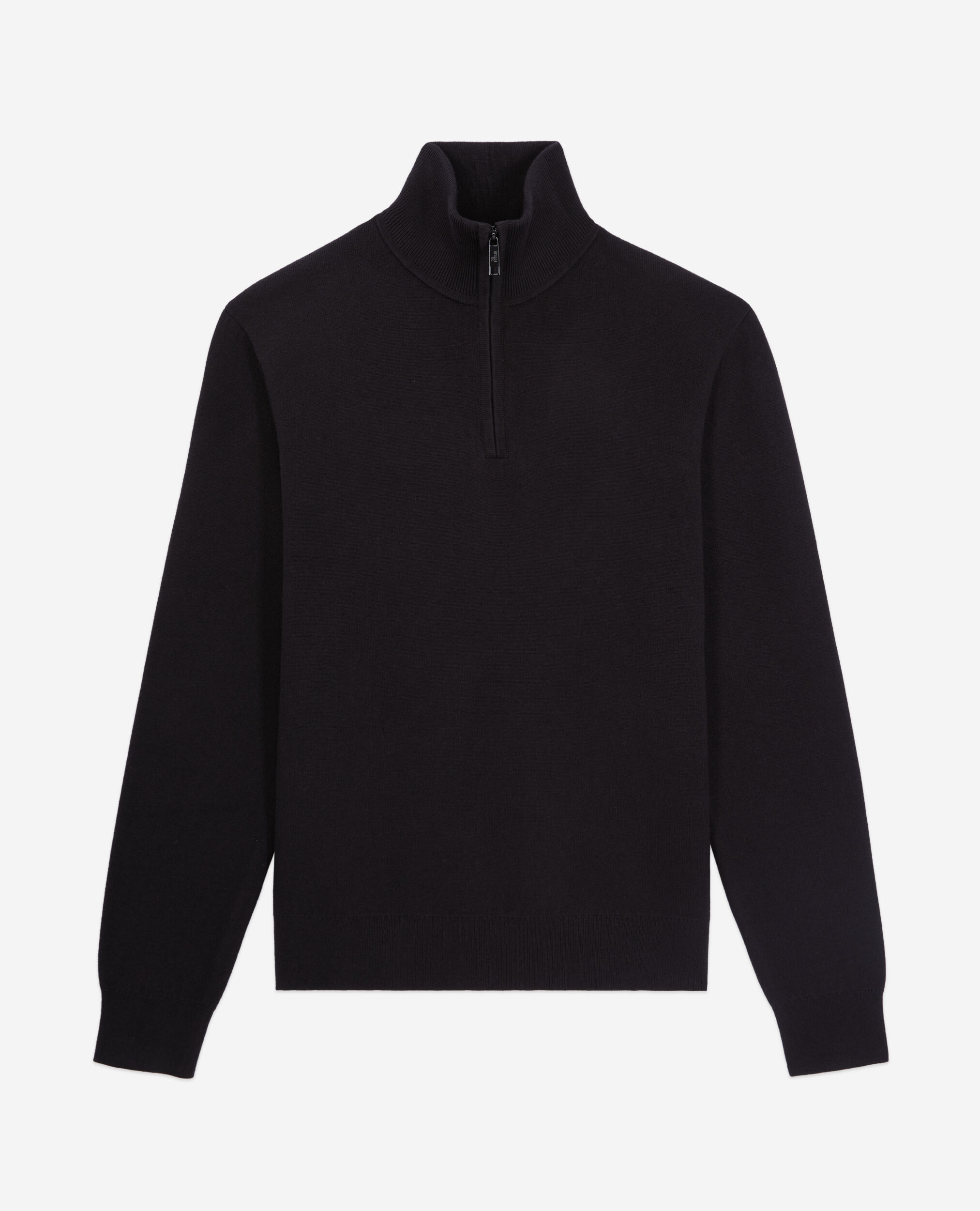 Black sweater with debossed logo, BLACK, hi-res image number null