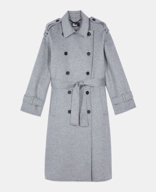 The Kooples F GREY grey trench style coat