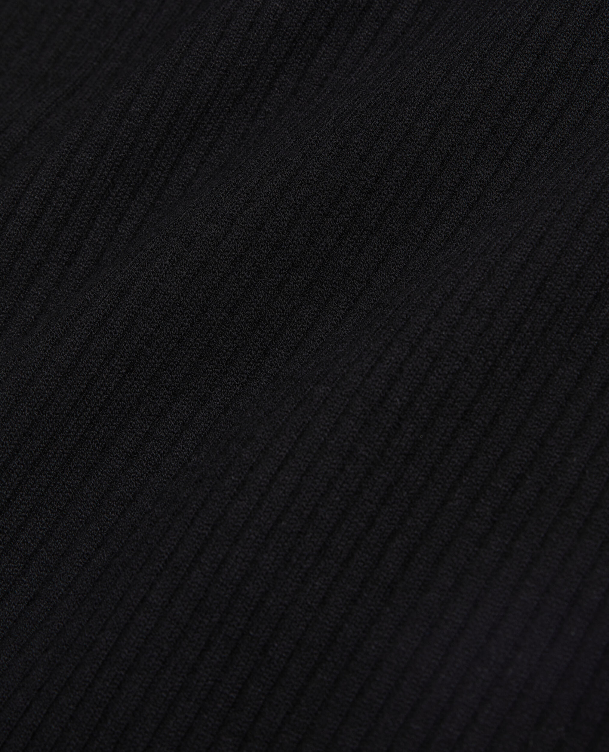Black ribbed fine knit sweater, BLACK, hi-res image number null