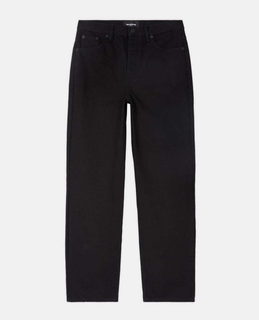 The Kooples F BLACK black straight-cut jeans