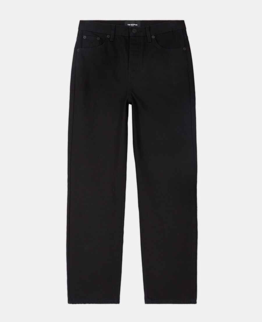 The Kooples F BLACK black straight-cut jeans
