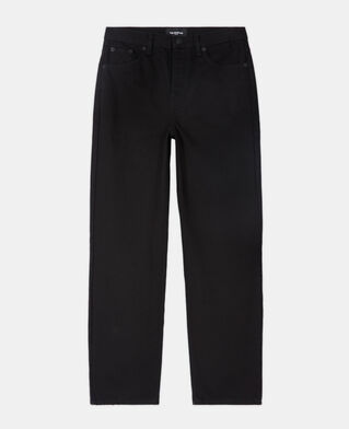 The Kooples F BLACK black straight-cut jeans