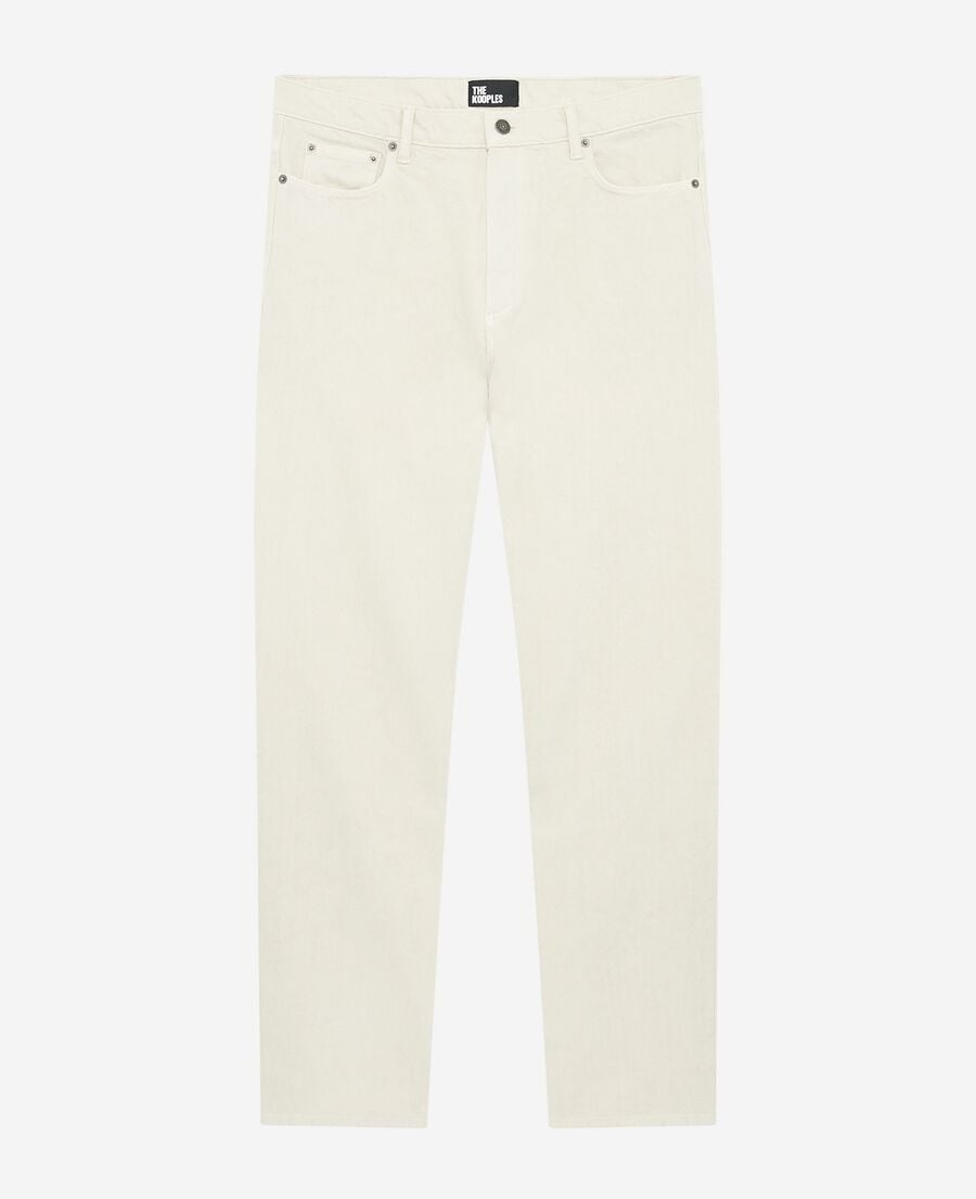 The Kooples HOMME ECRU jean droit écru