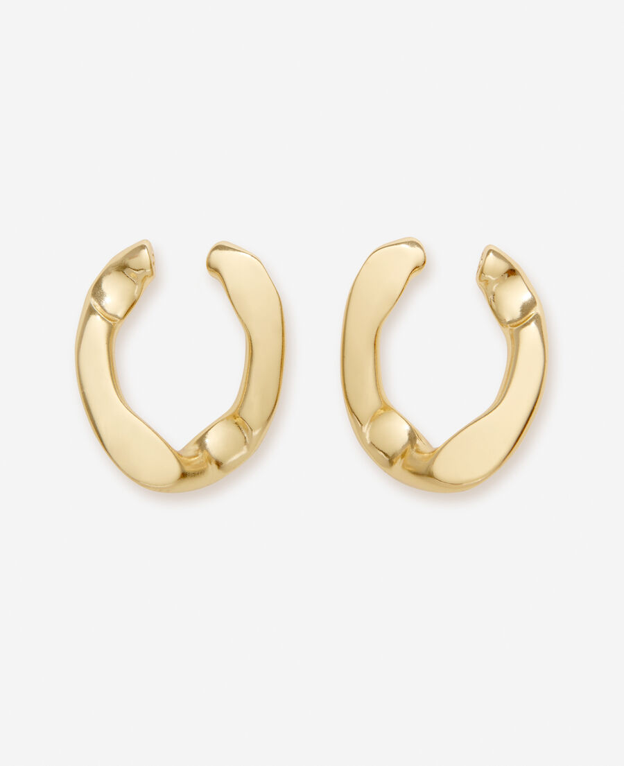 golden earrings with large hoops