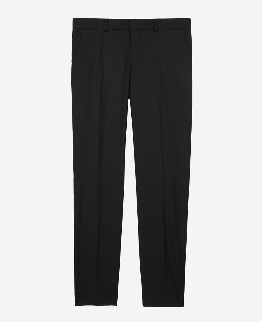 The Kooples H BLACK super 100s black wool suit pants