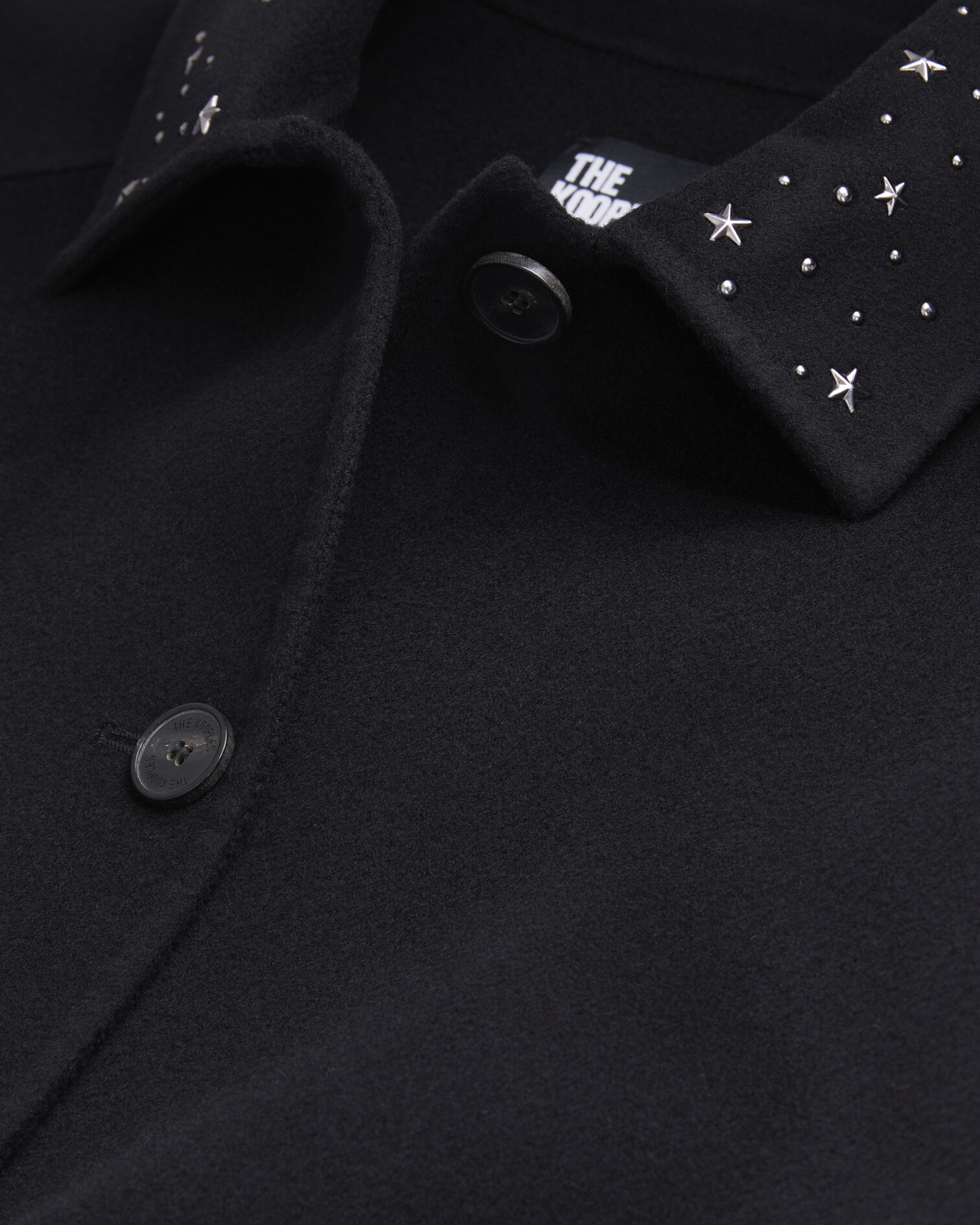Veste type surchemise noire avec étoiles, BLACK, hi-res image number null