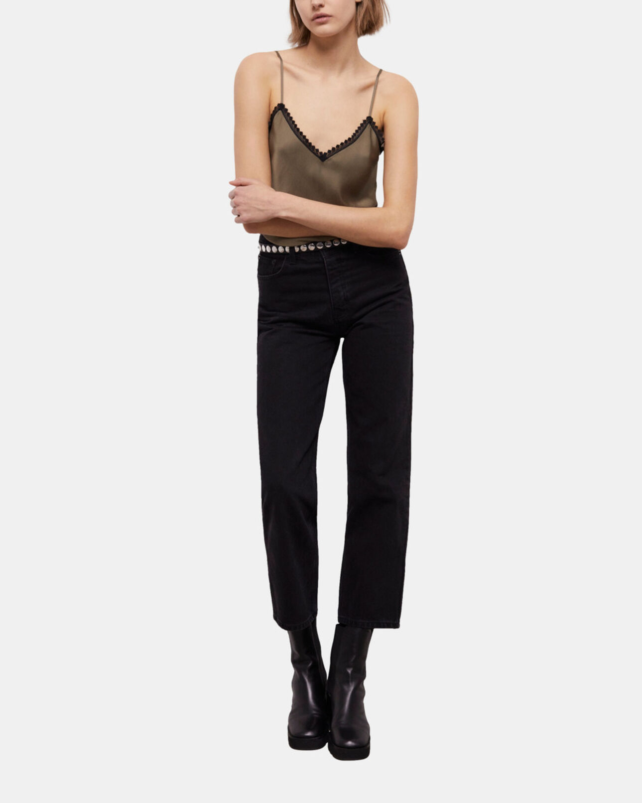 The Kooples DAMEN ALGUE trägerhemd in khaki