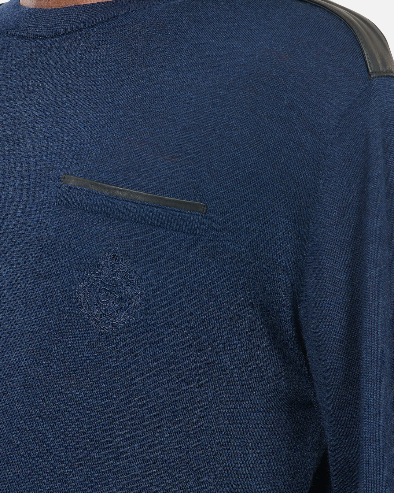 The Kooples MEN DARK BLUE blue merino wool sweater