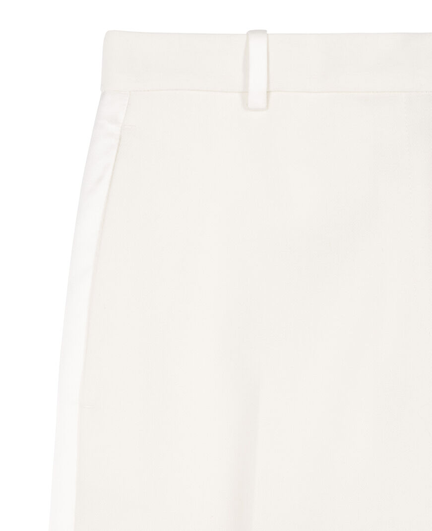 The Kooples FEMME ECRU pantalon de smoking large écru